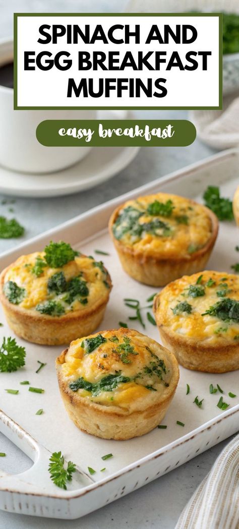 Start your day with these easy spinach and egg breakfast muffins. Packed with spinach, they’re one of the best spinach recipes for breakfast! Perfect for busy mornings, these spinach muffins are the ultimate healthy breakfast option. Best Spinach Recipes, Spinach And Eggs Breakfast, Egg Breakfast Muffins, Easy Spinach Recipes, Eggs With Spinach, Spinach Muffins, Spinach Breakfast, Healthy Egg Breakfast, Egg Muffins Breakfast