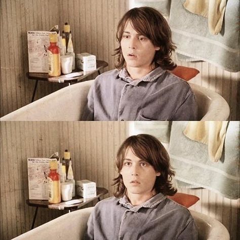 Johnny Depp Long Hair, Johnny Depp Leonardo Dicaprio, Benny And Joon, No Is A Complete Sentence, Johnny Movie, Vincent Gallo, Johnny Depp Wallpaper, Johnny Depp Movies, Young Johnny Depp