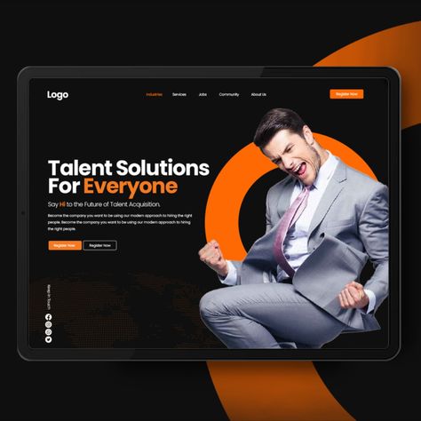 Website Landing Page Design l Recruitment Agency Recruitment Website Design, Website Landing Page Design, Agency Website Design, Website Landing Page, Recruitment Agency, Websites Design, Service Jobs, Agency Website, Talent Acquisition