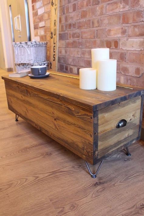 Trunk Coffee Tables, Trunk Makeover, Coffee Table Trunk, Mcm Furniture, Wood Trunk, Wood Sample, Furniture Wax, Coffee Table Farmhouse, Bike Stand