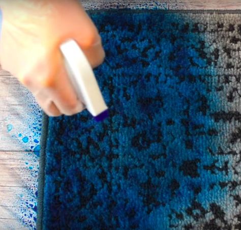 Paint Shag Rug, Dye A Rug Diy, Paint Area Rug Diy, How To Paint A Rug, Dye Carpet With Rit, Area Rugs Diy, Huge Rugs, Dye Carpet, Avocado Dyeing