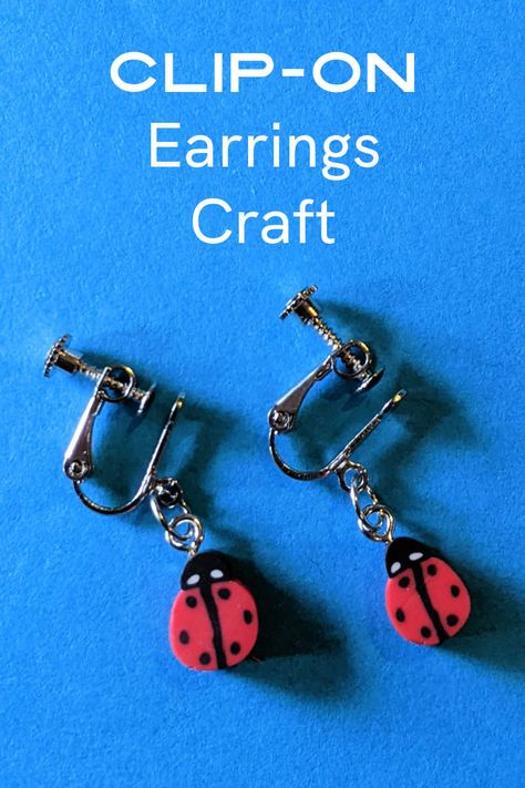 DIY clip-on ladybug earrings are adorable, and it is quick and easy to make this craft with basic jewelry making supplies. Clip On Earrings Diy, Earrings Crafts, Ladybug Earrings, Basic Jewelry, Earrings Diy, Earring Crafts, Diy Earrings, Jewelry Making Supplies, Clip On