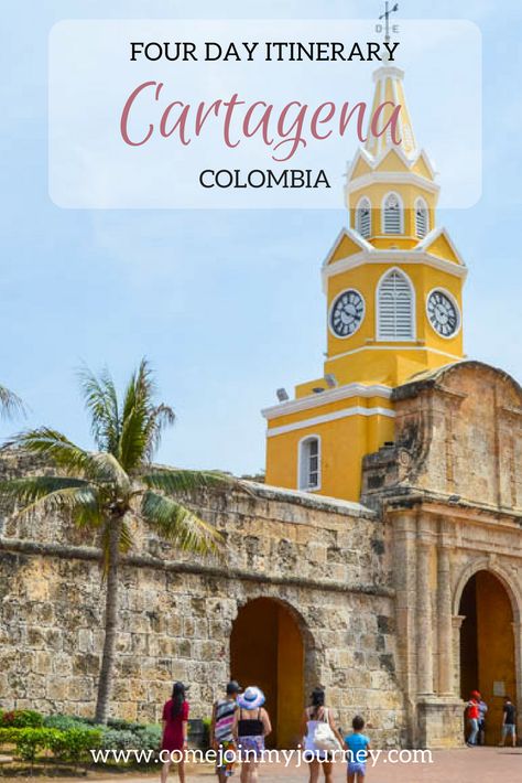 Cartagena: Four Day Itinerary Colombia Itinerary, South America Travel Itinerary, Colombia Travel Guide, South America Travel Destinations, Visit Colombia, South America Map, Backpacking South America, South America Destinations, Caribbean Beach