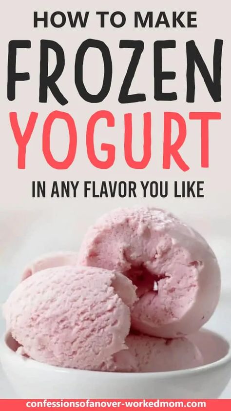 How to Make Frozen Yogurt in Any Flavor You Like Diy Frozen Yogurt, Homemade Frozen Yogurt Recipes, Make Frozen Yogurt, Homemade Frozen Yogurt, Homemade Yogurt Recipes, Yoghurt Recipe, Cuisinart Ice Cream Maker, Cuisinart Ice Cream, Frozen Yogurt Recipes