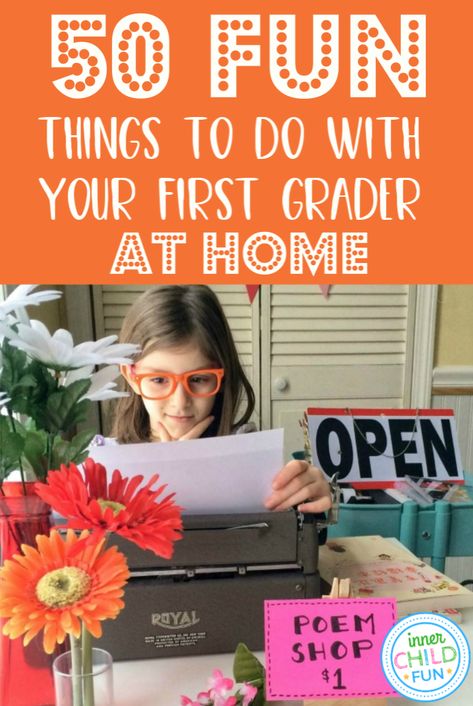 List of 50 fun things to do with your first grader at home. Creative resources, activities, printables and more! Great for quarantining at home!! Things To Do With 1st Graders, Fun Things To Do With First Graders, 1st Grade Activities At Home, First Graders Activities, Activities For 1st Graders, 1st Grade Activities, Disney World Rides, List Of Activities, Work Activities