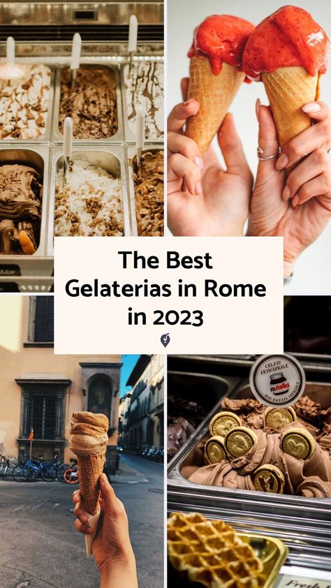 Gelato Rome, Gelato In Rome, How To Make Gelato, Gelato Flavors, Italian Ice Cream, Gelato Shop, Spring Travel, Italian Ice, Italy Trip