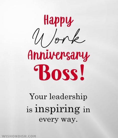 20+ Best Work Anniversary Wishes for Boss - WishonDish Happy Work Anniversary Quotes, Work Anniversary Wishes, Work Anniversary Quotes, Best Thank You Message, Message For Boss, Happy Work Anniversary, Happy 10 Year Anniversary, Happy Boss, Best Boss Ever