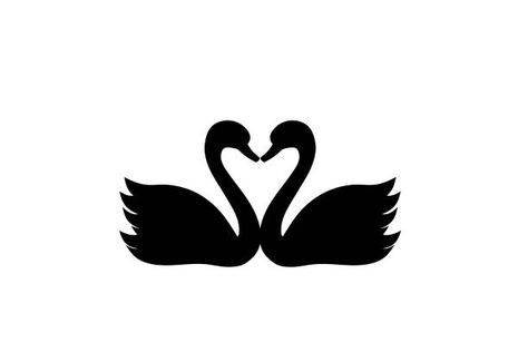 Swans Illustration, New Age Tattoo, Age Tattoo, Feather Background, North American Animals, Silhouette Sketch, American Animals, Different Birds, Flock Of Birds