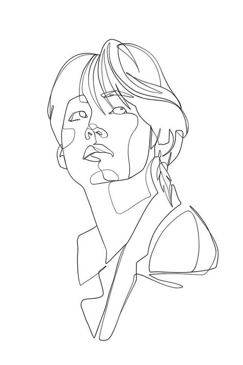 Bts Poster, 심플한 그림, V Art, Bts Tattoos, Taehyung Kim, Kpop Drawings, Art Line, Outline Art, Arte Sketchbook