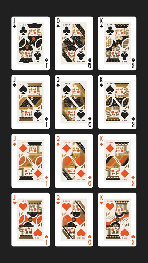 Play Card Design, Poker Card Design, Jay Fletcher, Court Cards, Gothic Lettering, Deck Pictures, Playing Cards Art, Poker Card, Playing Cards Design