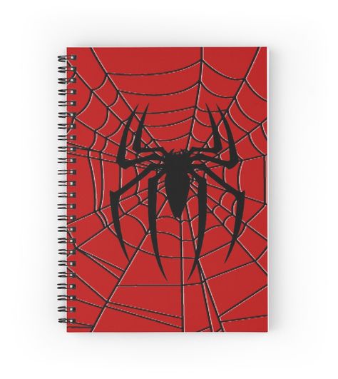 Spiral notebooks with high-quality edge-to-edge print on front. 120 pages in your choice of ruled or graph lines. Spiderman Book Cover, Spiderman Notebook Cover, Spider Man Notebook, Front Cover Design Notebook, Spiderman Notebook, Spiderman Journal, Notebook Ideas Cover Design, Spiderman And Gwen, Science Notebook Cover