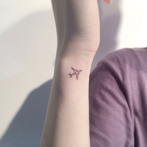 Female tattoos are as badass as they are classy, and it's never too late to get inked. Here, the best tattoo designs for grown-ass women Playground Tattoo, Classy Tattoos For Women, Airplane Tattoo, Plane Tattoo, Tattoo Placements, Airplane Tattoos, Small Airplanes, Shape Tattoo, Muster Tattoos