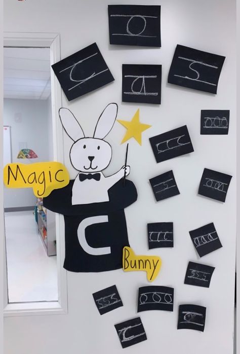 “Introduced my friends to the Magic C Bunny this week!” ❤️ 🎩 🐰  - Jess Socia, OTR/L,  Parrish Charter Academy Magic Bunny, Alphabet Activity, Bunny Craft, Letter Crafts, Classroom Tools, Creative Classroom, Letter A Crafts, Bunny Crafts, Learning Styles