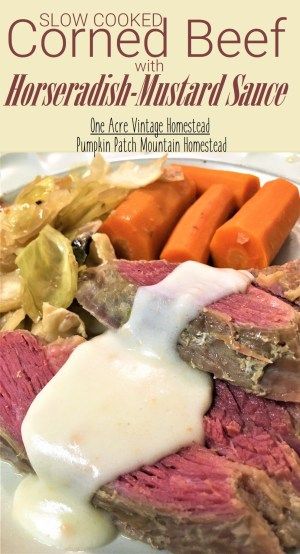 Corned Beef Sauce, Corned Beef Recipes Slow Cooker, Horseradish Mustard, Slow Cooker Corned Beef, Cooking Corned Beef, Beef Sauce, Corned Beef Brisket, Corned Beef Recipes, Horseradish Sauce