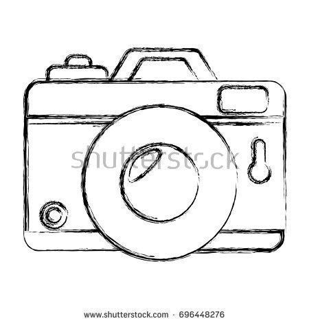 Camera Drawings Easy, Cameras Drawings, Drawings Of Cameras, How To Draw Camera, Camera Simple Drawing, Camera Sketch Simple, How To Draw A Camera, Camera Drawing Ideas, Cute Camera Drawing