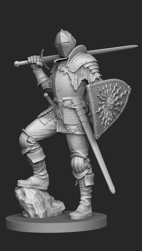 ArtStation - "knight", Laslo Forgach Knight Statue, Knight Reference, Templar Knight Tattoo, 3d Karakter, Armor Drawing, Digital Sculpture, Knight Armor, Knight Art, 3d Modelle