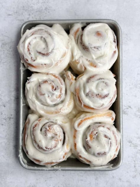 Small Batch Cinnamon Rolls - The Salted Sweets Small Batch Cinnamon Rolls, Homemade Cinnamon Rolls Easy, Vanilla Bean Buttercream, Best Cinnamon Rolls, Vanilla Buttercream Frosting, Homemade Dough, Cinnamon Rolls Homemade, Cinnamon Flavor, Cinnamon Rolls Recipe