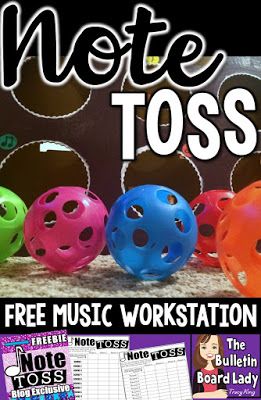 Music Workstation FREE download – Note Toss. Learn how to create this DIY music center with a few easy materials. Your students will love playing this game in your classroom and you’ll love their excitement at reviewing note values. This workstation can be altered and used for math facts and reading too! Let’s get crafty! Music Class Centers, Elementary Music Stations, Elementary Music Teacher Ideas, Music Games For Elementary Students, Music Classroom Management Elementary, Music Workstation, Music Centers Elementary, Music Class Games, Music Education Lessons