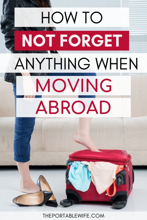 My packing list for moving abroad has everything you need to bring when moving to another country. Read my moving abroad packing tips to ensure you don't forget anything, whether you're studying abroad or going overseas for work! This moving abroad checklist includes everything from legal documents to sentimental items, with an easy-to-follow moving overseas packing list and suggestions for how to pack for an international move. #movingtips #movingabroad #expat #digitalnomad Packing List For Moving, Overseas Packing List, Pack To Move, Move To Another Country, Study Abroad Packing, Moving To Another Country, Abroad Packing List, Moving Countries, Immigration Lawyer