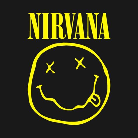 Nirvana, Smiley, Music, Black, Art