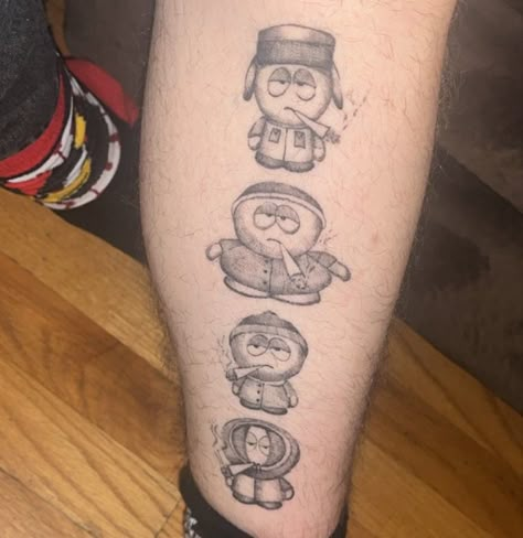 South Park Tattoo, Whole Tattoo, Cartoon Tattoo Ideas, 90s Tattoos, Nostalgic 90s, Character Tattoos, Funky Tattoos, Cartoon Tattoo, South Park Memes