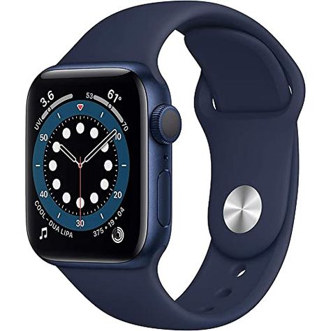 Apple Watch Series 6 (GPS + Cellular, 40mm) - Blue Aluminum Case with Deep Navy Sport Band (Renewed) Apple Smartwatch, Apple Watch Series 6, Smart Watch Apple, Wifi Extender, Wifi Camera, Gps Tracking, Wearable Device, 4g Lte, Apple Macbook