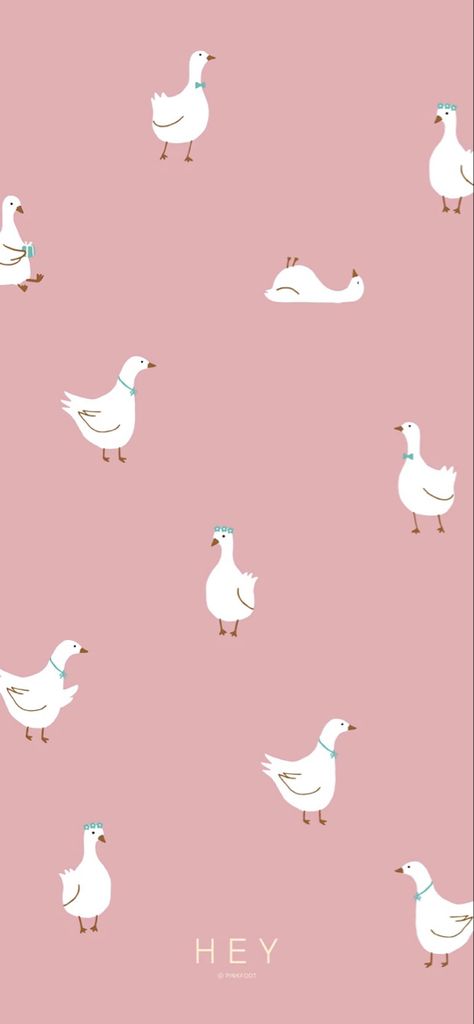 Pink Goose Wallpaper, Goose Wallpapers Iphone, Cute Goose Wallpaper, Geese Background, Pink Duck Wallpaper, Duck Homescreen, Goose Background, Duck Phone Wallpaper, Pigeon Wallpaper