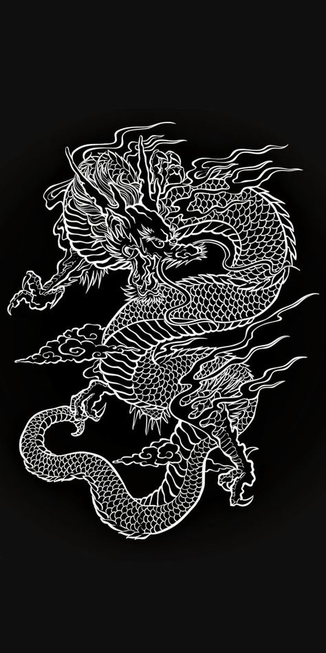 Dragon Line Art, Dragon Embroidery Design, Dragon Line, Traditional Tattoo Flowers, Dragon Ball Z Iphone Wallpaper, Dragon Wallpaper Iphone, Japanese Wallpaper Iphone, Dragon Embroidery, Wolf Silhouette