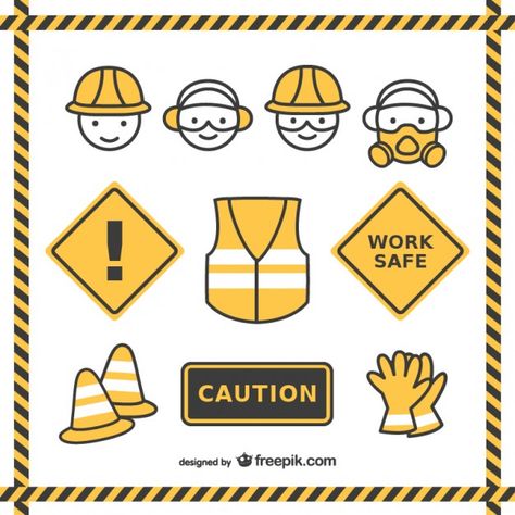 Safety drawings pack | Free Vector Security System Design, Health And Safety Poster, Worker Safety, Hazard Sign, Location Pin, Warehouse Design, Safety Posters, Construction Safety, Commercial Cleaning Services