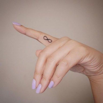 Infinity Tattoo On Finger, Infinity Finger Tattoos, Side Finger Tattoos, Small Infinity Tattoos, Infinity Sign Tattoo, Tattoo On Finger, Small Girly Tattoos, Small Finger Tattoos, Finger Tattoo For Women