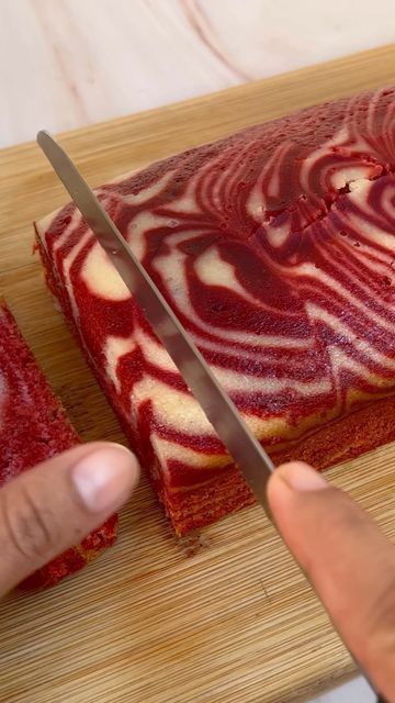 Red Velvet Marble Cake, Eggless Marble Cake, Eggless Red Velvet Cake, Red Velvet Cake Recipe, Recipe Cake, Eggless Baking, Marble Cake, Gel Food Coloring, All Purpose Flour