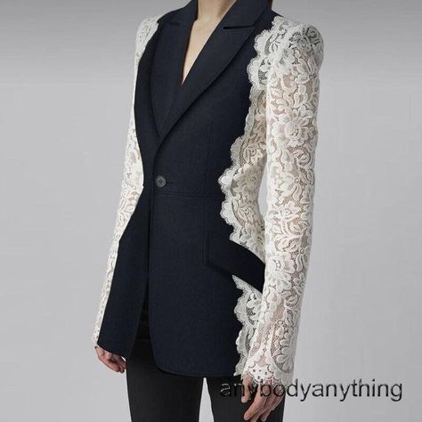 Women's Lace Patchwork Lapel Collar Blazer Jacket Coat Long Sleeve Slim Fit Suit Color:Black Material:Polyester Asian Size: S-XL   Shipping ●    Items will be sent within 5 days of payment verification,  excluding customized products. ●     Items will be shipped from China. Delivery time may vary due to different countries, public holidays, customs issues, logistic arrangements, etc.  Return Policy ●  If you want to return an item, it must be in an unused condition. ● All returning postage costs will be the responsibility of the buyers. Feedback ●      We appreciate your business and strive to improve our customer service and our commitment to quality. ●      We will leave positive feedback immediately after payment is received. ●      We appreciate positive feedback as much as you do. ● Lace Blazer, Slim Fit Blazer, Woman Suit, Slim Fit Blazers, Abaya Designs, Lace Patchwork, Fitted Blazer, Abayas Fashion, Abaya Fashion