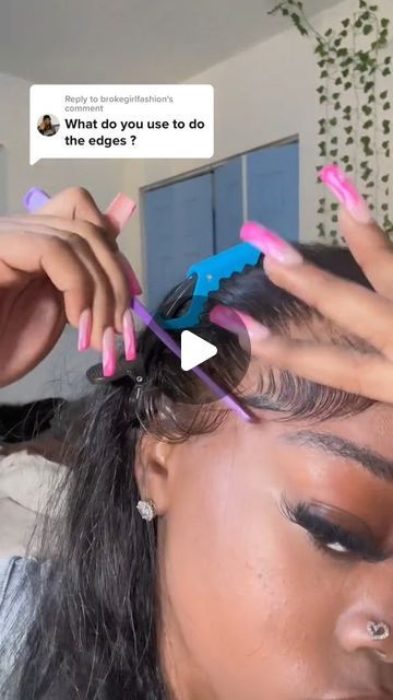 Wang Yanlu on Instagram: "beginner-friendly baby hair tutorial💕
🛒 𝗢𝗿𝗱𝗲𝗿 𝗮𝘁: 𝗵𝗼𝗼𝗺𝘆𝗵𝗮𝗶𝗿.𝗰𝗼𝗺
📞 𝗪𝗵𝗮𝘁𝘀𝗔𝗽𝗽: +𝟴𝟲𝟭𝟯𝟯𝟲𝟭𝟰𝟴𝟮𝟱𝟳𝟳
.
.
.
#fyp #babyhairtutorial #edgestutorial #wiginstall #beginnerfriendly #amazonfinds" Edges Tutorial For Beginners, Fluffy Edges Tutorial, How To Do Baby Hair Edges, How To Do Edges On 4c Hair, Side Part Edges, How To Do Edges For Beginners, How To Do Edges, How To Lay Edges, Pretty Edges