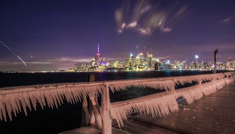 Icy Toronto Polson Pier Parking Lot, Martin Goodman Trail, Toronto, ON Weather Photos, Parking Lot, Opera House, Sydney Opera House, Toronto, Opera, Photo And Video, Building, Travel