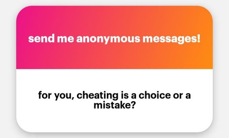 CHEATING. IS. A. CHOICE. PERIOD Ngl Message Ideas, Ngl Link Anonymous Message Funny, Ngl Anonymous Message Ideas, Played Quotes, Getting Played Quotes, Anonymous Message Ideas, Ngl Anonymous Message, Finsta Names, Cheating Is A Choice