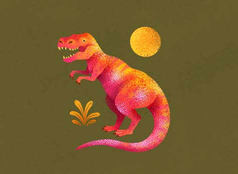 T Rex by Cristina Moore T Rex Illustration, Hobbit Book, Bull Logo, Working Remotely, Holiday Poster, Illustration Logo, Graphics Illustration, Saint Charles, San Rafael