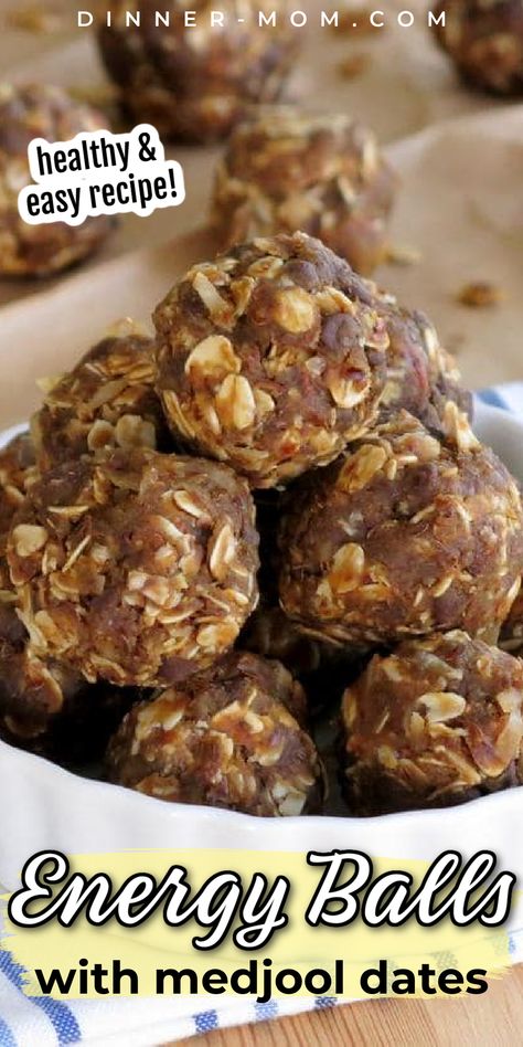 Butter Homemade, Energy Balls Healthy, Energy Bites Recipes, Energy Ball Recipe, Date Recipes, Healthy Food Facts, Medjool Dates, Energy Balls, Healthy Energy