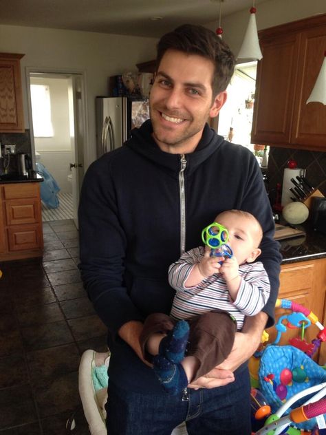 David Giuntoli and a baby Grimm Cast, Nbc Grimm, Grimm Series, Grimm Tv Series, Nick Burkhardt, Grimm Tv Show, Sasha Roiz, David Giuntoli, Grimm Tv