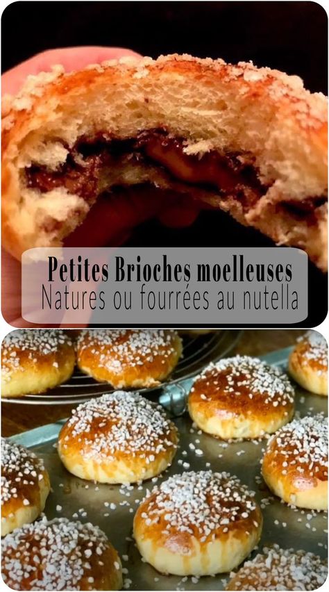 recette petites brioches moelleuses fourrées au nutella Brioche Nutella, French Food, Nutella, Dessert