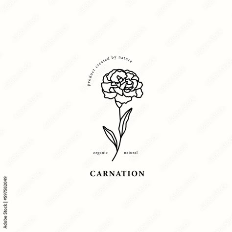 Line art carnation branch illustration Stock Vector | Adobe Stock White Carnation Drawing, Carnation Drawing Simple, Carnation Line Drawing, Carnation Flower Illustration, Carnation Drawing, Card Drawing Ideas, Branch Illustration, Dianthus Flowers, Carnation Bouquet