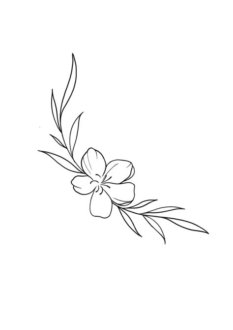 Tattoo Stencil Outline Flowers, Line Work Flower Tattoo Simple, Outline Of Flowers Simple, Easy Flower Tattoos, Single Line Flower, Simple Lineart, Line Tattoo Design, Bird Silhouette Tattoos, Simple Flower Tattoo