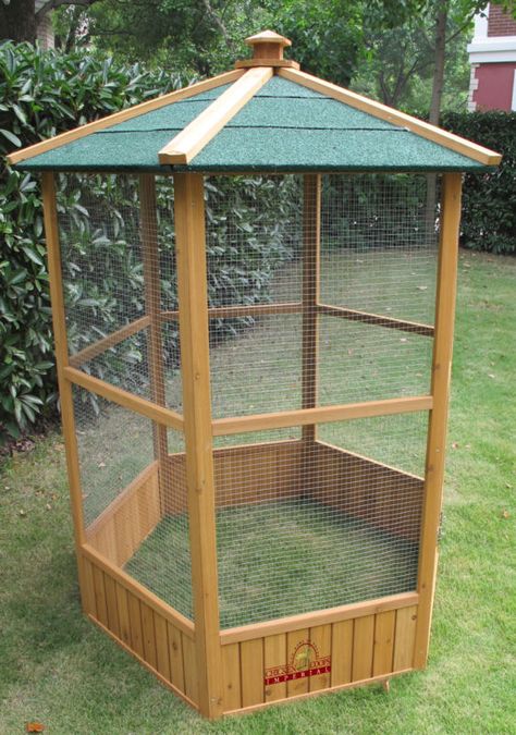 Diy Bird Aviary Outdoor, Diy Bird Cage How To Make, Bird Aviary Ideas Outdoor, Bird Aviary For Sale, Aviary Birds, Bird Cage Ideas, Small Gazebo, Diy Bird Cage, Bird Cage Design