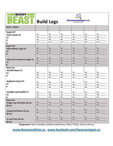 Body Beast Workout Schedule, Body Beast Workout Sheets, Body Beast Meal Plan, P90x Workout Sheets, Barbell Exercises, Chest And Back Workout, Workout Sheets, Beast Workout, Workout Board