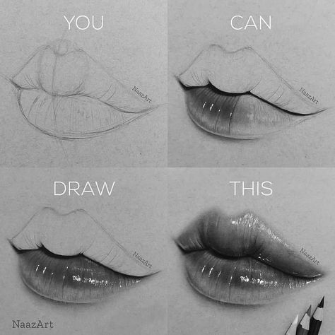 Lips Sketch, Lip Drawing, Cool Pencil Drawings, Lips Drawing, Art Tools Drawing, Sketches Tutorial, Easy Drawings Sketches, Anime Drawing, Lego Marvel