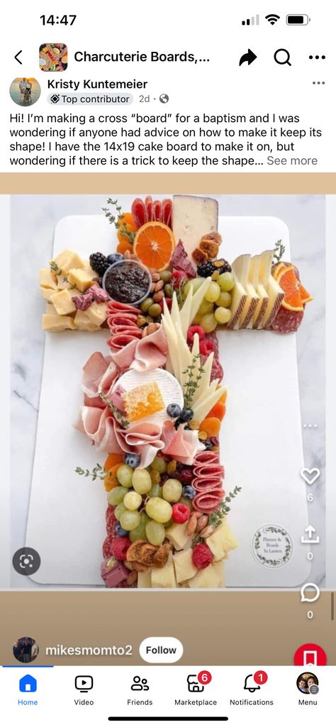 Making A Cross, Snack Platters, Charcuterie Appetizers, Snack Platter, Cake Board, Charcuterie Boards, A Cross, Charcuterie Board, Make It