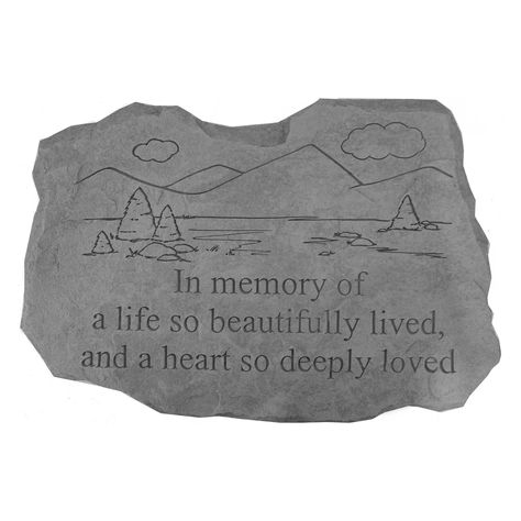 Kay Berry In Memory Memorial Garden Stone - 95931 Stepping Stone Walkways, Memorial Plaques, Landscape Pavers, Memorial Garden Stones, Rome Antique, Garden Stepping Stones, Contemporary Garden, Memorial Stones, Garden Accents