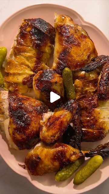 Twisted on Instagram: "Pickle brined spatchcock chicken! 🍗 The combination of the brine and spatchcocking means the chicken stays suuuuper juicy after roasting. Plus, we use the leftover pickles to make a pickley potato salad, with potatoes that have roasted in with the chicken. Full recipe on our website or via link in bio, enjoy @spencooks x

#pickles #spatchcockchickden #potatosalad #picklebrinedchicken" Pickle Brined Chicken, Salad With Potatoes, Recipes For Company, Schezwan Chicken, Twisted Food, Brined Chicken, Schezwan Sauce, Brine Chicken, Spatchcock Chicken