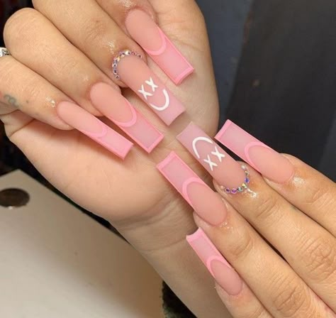 Ideas Uñas, Girly Acrylic, Long Acrylic Nail Designs, Square Nail Designs, Lovely Nails, Drip Nails, Cute Acrylic Nail Designs, Long Acrylic Nails Coffin, Exotic Nails