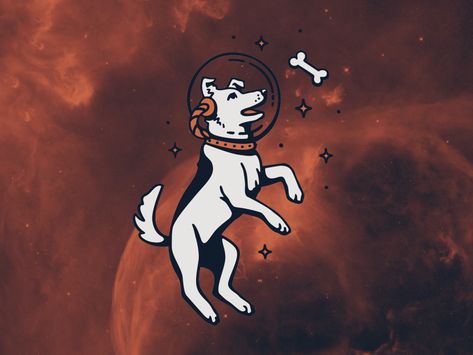 Flying Dog Drawing, Space Dogs, Laika Space Dog Art, Dog In Space, Superhero Dog, Space Dog Drawing, Space Dog Tattoo, Balto Film, Space Doodles