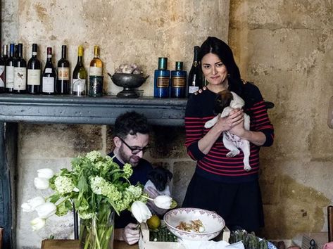 Mimi Thorisson, the icon of the French Art of Living - Woman In The Kitchen, White Painted Floors, Homey Kitchen, Peeling Wallpaper, Home In The Country, Mimi Thorisson, French Country Interiors, Antique Flooring, Wild Grass